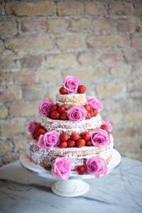 naked wedding cake