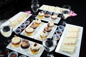 Wedding cake tasting sample