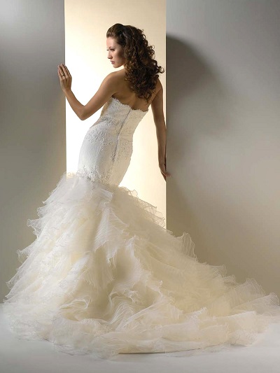 mermaid tulle wedding dress