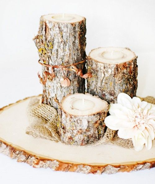 rustic fall wedding centerpiece