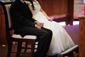 wedding day bride groom