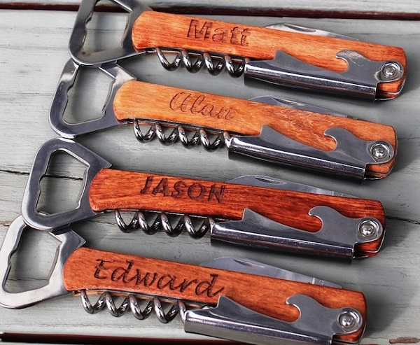 groomsmen gifts personalized bottle openers corkscrews