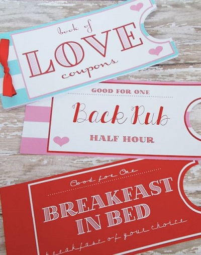 DIY coupon book romantic ideas