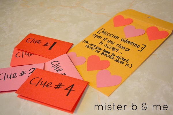 DIY Valentine's Day scavenger hunt