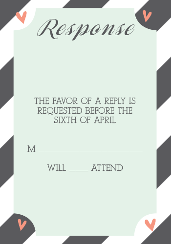 wedding RSVP card