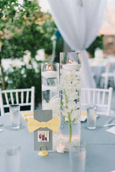 floating candles centerpiece