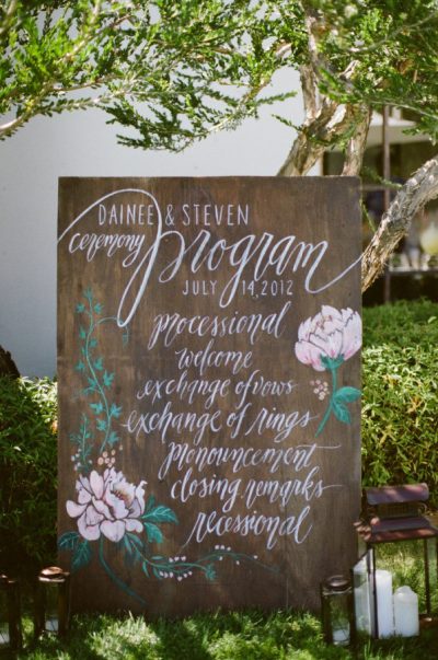 wedding program order