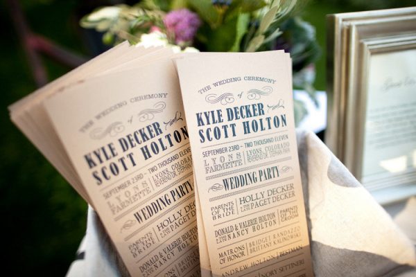 wedding program participants