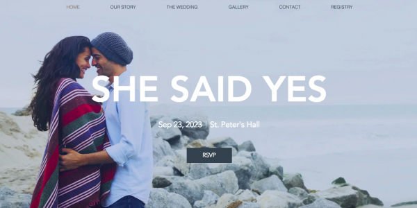 wedding website - wix
